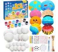 UPDOKIT Kit de peinture en forme de coquillages pour enfants à partir de 4, 5, 6, 7, 8, 9, 10, 11, 12 ans, filles, garçons, accessoires de carillon éolien