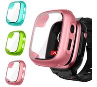 Upeak 3 Pack Protection Ecran Coque pour XPLORA X5 Play Kids, Rigide PC Anti-Rayures Housse de Protecteur Cover pour XPLORA X5 Play, Rose Bébé/Vert Herbe/Vert Lac