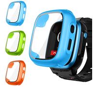 Upeak 3 Pack Protection Ecran Coque pour XPLORA X5 Play Kids, Rigide PC Anti-Rayures Housse de Protecteur Cover pour XPLORA X5 Play, Bleu/Vert Herbe/Orange