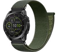Upeak Bracelet 22mm QuickFit Compatible avec Garmin Fenix 7/7 Pro/6/6 Pro/Fenix 8 47mm/5/5 Plus, Bracelet Sport Nylon pour Garmin Instinct 2, Forerunner 970/965/955/945/935/745, Epix Gen 2, Vert Armée
