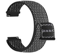 Upeak Nylon Bracelet 22mm Compatible avec Garmin Venu 3 Vivoactive 4 Forerunner 265 255, Band de Sport pour Amazfit Balance Samsung Galaxy Watch 3 45mm, NoirGris