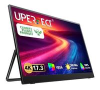 Moniteur Portable 4K 17 Pouces UPERFECT Écran Mobile avec 3840*2160 Rapport de Contraste 1500:1 Luminosité 500 Nits IPS Screen HDMI 2 USB C pour Laptop PC Smartphone Xbo PS4/5 Switch, Compatible VESA