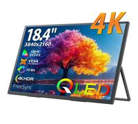 UPERFECT 18,4 pouces 4K QLED moniteur portable jeux 3840 * 2160 écran d'ordinateur FreeSync HDR ultra-mince prolonger écran pour PS5 / 4 commutateur PC portable Mac Xbox avec VESA régler le support