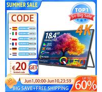 UPERFECT 18,4 pouces 4K QLED moniteur portable jeux 3840 * 2160 écran d'ordinateur FreeSync HDR ultra-mince prolonger écran pour PS5 / 4 commutateur PC portable Mac Xbox avec VESA régler le support