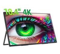 UPERFECT 18 Pouces 4K QLED Ecran Portable avec Display UHD 3840 x 2160 Support Intégré USB C Mini HDMI pour Laptop PC Xbo PS-4/5, Corps en Métal, Montable VESA