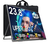 UPERFECT 23.8 Pouces 120Hz QLED Écran Portable, FHD 1080p 125% SRGB Grand Display Mat avec Support Réglable à 180° USB C HDMI pour Laptop/MacBook/SteamDeck/Smartphone/Mini PC, Compatible VESA