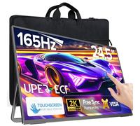 UPERFECT 24.5 Pouces 2K 165Hz Tactile Ecran Portable 2560x1440 QHD 100% sRGB Display avec Support Réglable à 180° Mini HDMI USB-C pour PC Laptop Console de Jeu, Compatible VESA