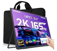 UPERFECT 24.5 Pouces 2K 165Hz Tactile Ecran Portable 2560x1440 QHD 100% sRGB Display avec Support Réglable à 180° Mini HDMI USB-C pour PC Laptop Console de Jeu, Compatible VESA