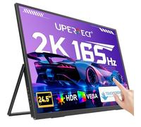 UPERFECT 24.5 Pouces 2K 165Hz Tactile Ecran Portable 2560x1440 QHD 100% sRGB IPS Mat avec Support Réglable à 180° Mini HDMI USB-C pour PC Laptop Console de Jeu, Compatible VESA