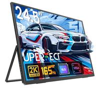 UPERFECT 24.5 Pouces 2K 165Hz Tactile Ecran Portable 2560x1440 QHD 100% sRGB IPS Mat avec Support Réglable à 180° Mini HDMI USB-C pour PC Laptop Console de Jeu, Compatible VESA
