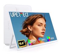 UPERFECT 15.6" Moniteur Portable avec Sac de Rangement, 125% sRGB 1080P FHD HDR Ultrafin - Protection Oculaire, Second Écran Externe pour Ordinateur Portable/PC/Téléphone/Consoles de Jeux - Blanc