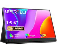 UPERFECT Ecran Portable 15,6 Pouces Moniteur Portable 1920x1080 Full HD IPS Écran Mobile avec HDMI USB C pour Ordinateur Portable PC Smartphone PS4/5 Switch avec Étui de Protection, Compatible VESA