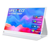 UPERFECT Ecran Portable 15,6 Pouces Moniteur Portable 1920x1080 Full HD IPS Écran Mobile avec HDMI USB C pour Ordinateur Portable PC Smartphone PS4/5 Switch avec Étui de Protection, Compatible VESA