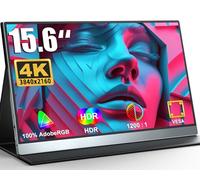 UPERFECT Ecran Portable 4K 15,6 Pouces Moniteur Portable 100% AdobeRGB UHD IPS écran Portable de Jeu Eye Care avec Mini HDMI/Type-C/USB OTG, Compatibilité VESA