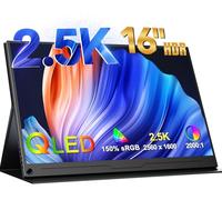 UPERFECT Ecran Portable 2.5K 16 Pouces Moniteur Portable 2560 * 1600 Écran Mobile Moniteur Haute définition avec Interface HDMI/USB/Type-C