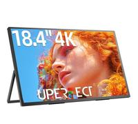 UPERFECT Écran portable UHD 4K 18,4 pouces 3840 x 2160 avec support réglable intégré/compatible VESA