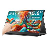 UPERFECT Écran Tactile Portable 15.6 Pouces Moniteur Portable pour Laptop 1080P Mobile Monitor with Mini HDMI/USB-C External Monitor pour Laptop/PC/Phone/Console de Jeu, VESA Mountable