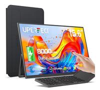 UPERFECT Écran Tactile Portable 15,6 Pouces, Batterie Intégrée 8000mAh, Moniteur Tactile Multipoint FHD 1080p HDR, Clavier Bluetooth Pliable & Étui de Protection pour PC, Laptop, Switch, PS-4/5 et Xbo