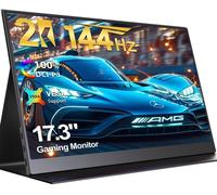 UPERFECT Moniteur de jeu portable 17,3 pouces 2560*1440 2K 144HZ pour ordinateurs portables/PC/Mac/PS4/Xbox