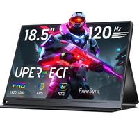 UPERFECT Moniteur portable 18,5" 120 Hz 1080p FHD mat USB C mini écran HDMI, avec trou VESA/Smart Cover, moniteur externe pour ordinateur portable/PS4/5/téléphone/PC
