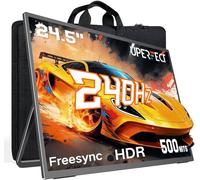 UPERFECT Moniteur Portable Gaming 240Hz, 24.5" 0.1ms FreeSync 500Nits