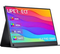 UPERFECT Moniteur portable IPS Full HD 1080P de 15,6 pouces, compatible VESA, avec ports HDMI, Type C, OTG