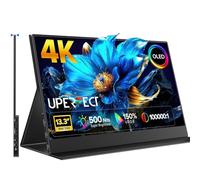 UPERFECT 4K OLED Moniteur Portable 13.3 Pouces Portable Monitor | 100000:1 Contrast | 500Nit | 100% DCI-P3 | 3840×2160 UHD| Mini HDMI USB C | Boîtier Métallique, Compatible VESA