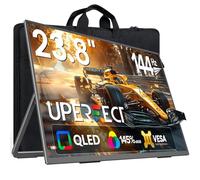 UPERFECT QLED Écran portable 61 cm 144 Hz 145 % sRGB deuxième écran pour | Écran mat FreeSync 450Nits avec béquille et VESA, HDMI USB-C grand écran pour travail/jeux, écran externe HDR pour PC