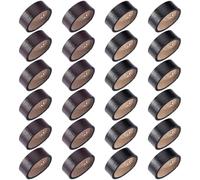 UPERFINDINGS Ensemble de 24 boucles de ceinture en cuir bicolore pour ceintures de 3.3 à 3.8 cm Boucles de ceinture en cuir de vachette Anneaux de ceinture noirs et marron Sangles de maintien Bande