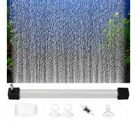 UPETTOOLS Bande à bulles pour aquarium, barre lestée de 40,6 cm | Paroi à bulles fines, design auto-coulant lesté, haute dissolution, pour eau douce salée et systèmes hydroponiques (pas de