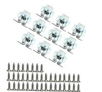 UPEYXDQR Lot de 10 loquets de porte à double rouleau avec gâche en forme de lance pour porte de placard Argenté