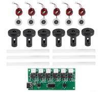 Upfasixy Kit de nébuliseur avec 6 buses humidificateur, module d'opérateur d'atomiseur DC 5 V Type-C pour machine de brume et projets d'atomisation d'eau