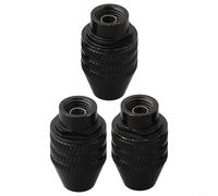 Upfasixy Mandrin de perceuse à trois mâchoires sans clé 0,3 à 3,4 mm, mandrin multi-mandrin à changement rapide pour outils rotatifs filaires M7 M8 x 0,75 fileté en acier au carbone oxyde noir (M7 x