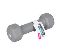UPFIT 645904 Haltère 1 kg en Fonte - Kettlebell Compact à l’Unité - Poids Fitness Polyvalent avec Poignée Large - Entraînement Musculation Cardio Force et Endurance - Gris