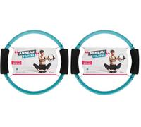 UPFIT - Anneau d'exercices de pilâtes - Diamètre:35cm - Permet de Travailler la Posture - Deux poignées latérales Qui se placent Entre Les Mains pour Un Travail Complet du Haut du Corps, NC (Lot de 2)