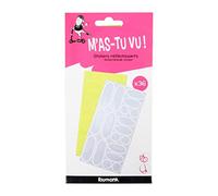 RAYMOND - Bandes adhésives (Auto et Moto) - Lot de 36 Bandes réfléchissantes de sécurité (Vélo/Moto/Scooter/Trottinette), 36 Stickers réfléchissants de sécurité (Vélo/Moto) - Jaune/Gris