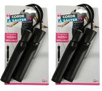 UPFIT - Corde à sauter - Poignées lestées - Poignées ergonomiques avec texture légèrement grainée pour une bonne préhension - Destiné à un usage en intérieur - Longueur: 2,80m - Matière: PVC