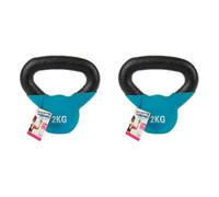 UPFIT - Haltère 2kg, kettlebell - A l'unité - Prise en main facile et confortable - Forme étudiée afin de pouvoir faire différents exercices polyvalents - Fabriquée en fonte pour résistance fiable