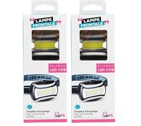 upfit - Lampe frontale LED COB Pour les activités sportives en extérieur Equipée d'un serre tête réglable 3 modes d'éclairage avec une grande portée Fonctionne piles AAA (non inclus), NC (Lot de 2)
