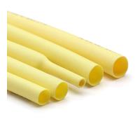 UpGBRF Gaine Thermorétractable Emballage PE Tuyau Tube Rapport De Rétreint 2:1 pour L'encapsulation De Composants, Diamètre De 3 Mm,Jaune