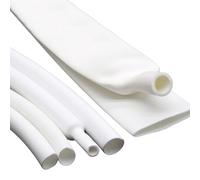 UpGBRF Gaine Thermorétractable Emballage PE White Tuyau Tube Rapport De Rétreint 3:1 avec Adhésif pour L'enrobage De Tuyaux 1 Mètre,Diameter:12.7mm