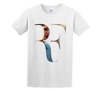 UPgentMMD Men's Round Neck T-Shirt Roger Federer Logo Teniss Carefully Designed, Every Design is Just Right White M