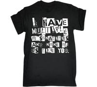 UPgentMMD Multiple Personalities None Like You T-Shirt Rude Emo Top Funny Gift Birthday Black L