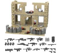 UpGLeuch Kit de construction de diorama de scène militaire de la Seconde Guerre mondiale avec ensemble d'armes et base