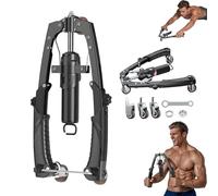 Upgrade 2-in-1 Hydraulic Power Twister with Wheels, Hydraulic Power Chest Press Machine, Adjustable 22-440lbs Twister Arm Exerciser, for Upper Body & Abs Fitness (Wheeled)