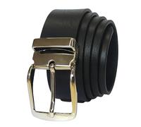 UPGRADE 3STYLE Ceinture en cuir véritable premium, cuir naturel véritable longueur 130 cm taille maximale 120 cm tour de taille raccourcie avec pince., Noir Boucle Nk Free 4 cm, tg 120 cm accorciabile