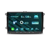 [Upgrade 6+128Go] Autoradio pour VW Golf Passat Touran Seat Skoda, écran Tactile 9 Pouces, Compatible avec Wireless CarPlay/Android Auto, Bluetooth 5.0 WiFi 4G GPS Navi DSP FM RDS SWC Dab+ TPMS OBD