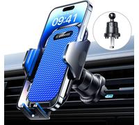 Upgrade Car Phone Holder 100% Silicone 360° Rotating Fixed Door Car Phone Holder For Mobile Phones And Cars Iphone Samsung Huawei Etc. Blue