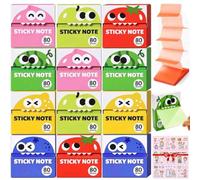 Upgrade Glitter Sticky Notes,Pull-Out Transparent Sticky,12pcs/960Sheets | clear reusable,strong adhesion,no residue,full back adhesive waterproof quick dry,office stationery work study accessories
