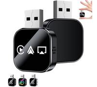 Upgrade Kivont 3 in 1 Adapter, Carplay Mirror Link Adapter for iPhone/Apple/Android Phone to Car Screen, Plug and Play, Stable Connection & No Latency to All Systems (Black)